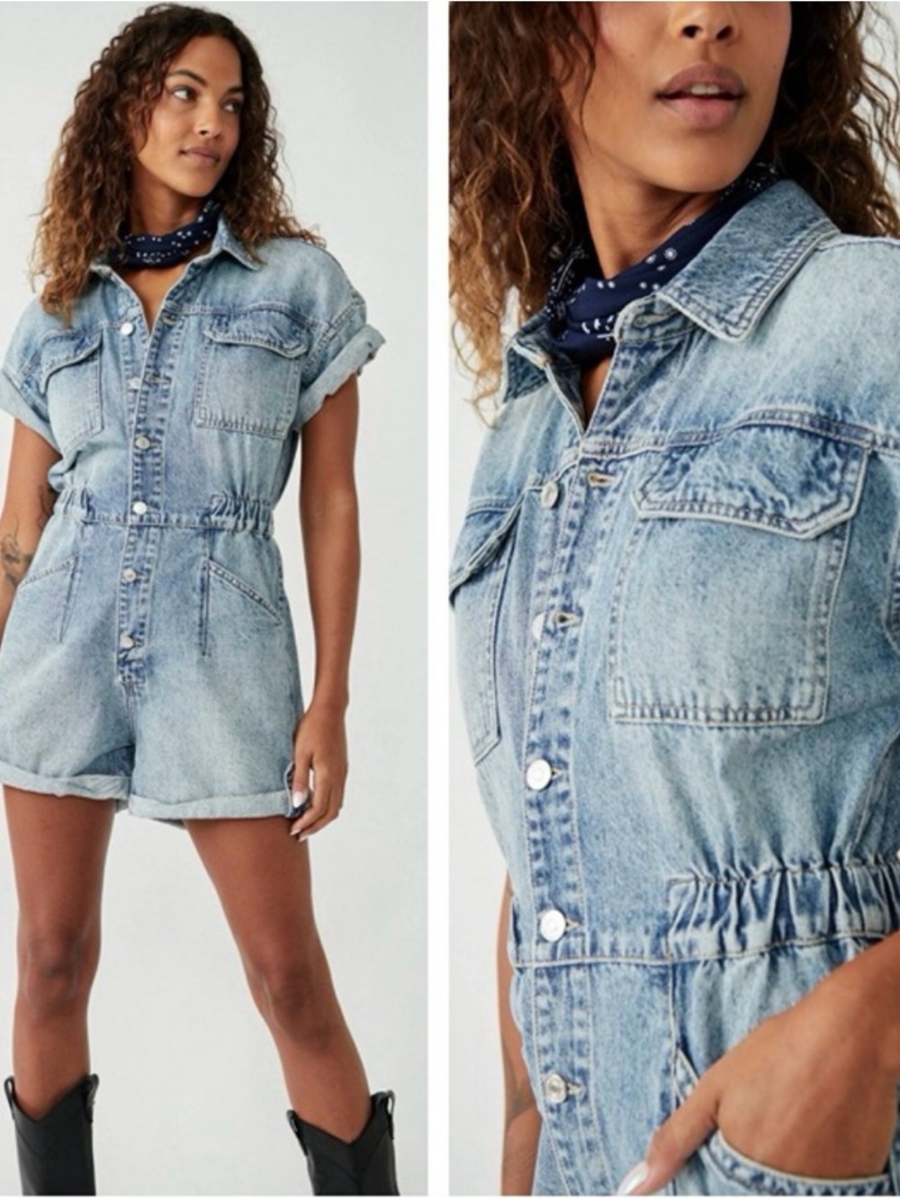 **SOLD** NWT Free People We The Free Marci Cuffed Shortall